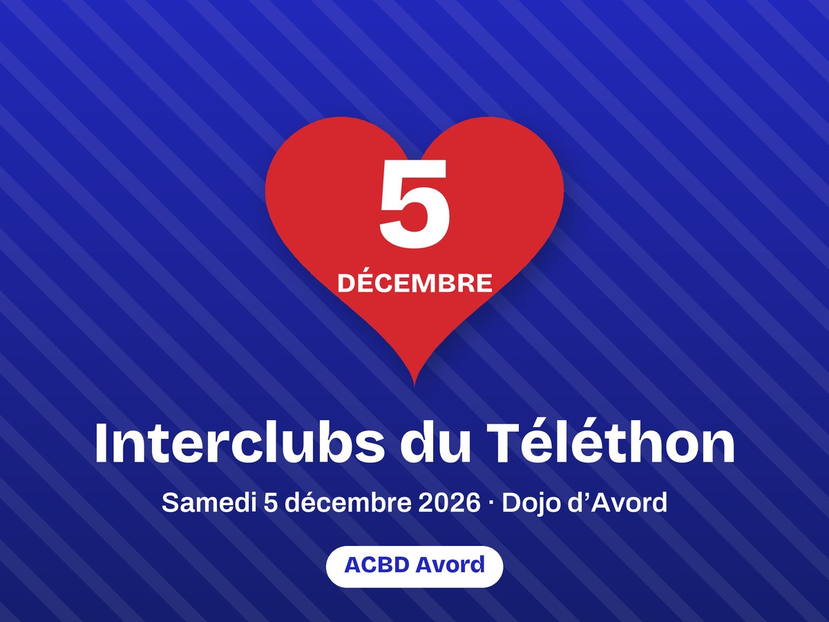 Interclubs du Téléthon le 5 décembre au dojo d’Avord