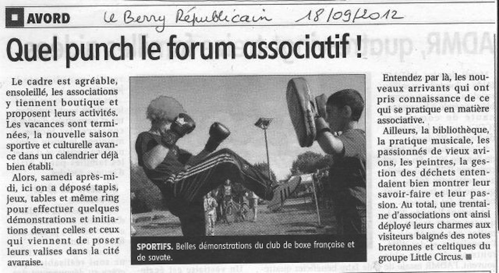 Coupure de presse : Le Berry Républicain — 18 septembre 2012
