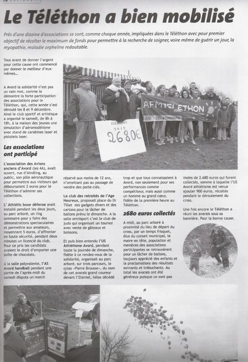 Coupure de presse : Les Nouvelles d’Avord — février 2013