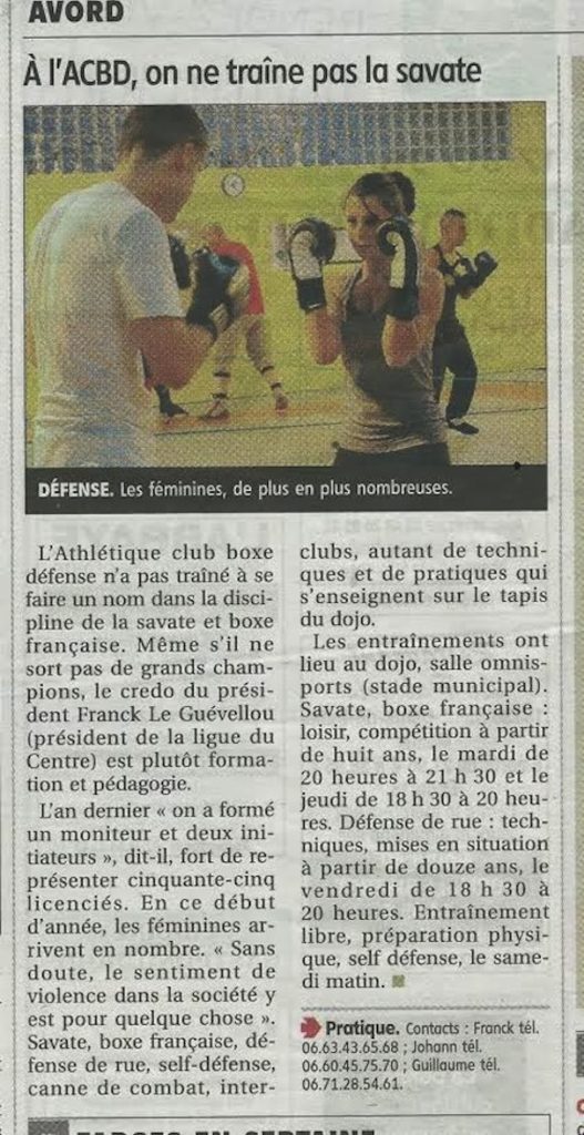 Coupure de presse : À l’ACBD, on ne traîne pas la savate — 2015