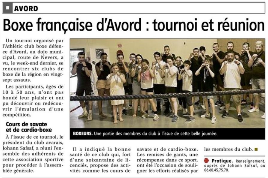 Coupure de presse : Interclubs — 18 juin 2022